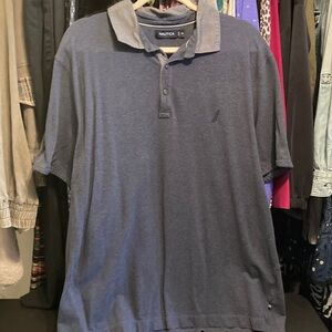 Nautica Heathered Navy Polo Shirt XXL